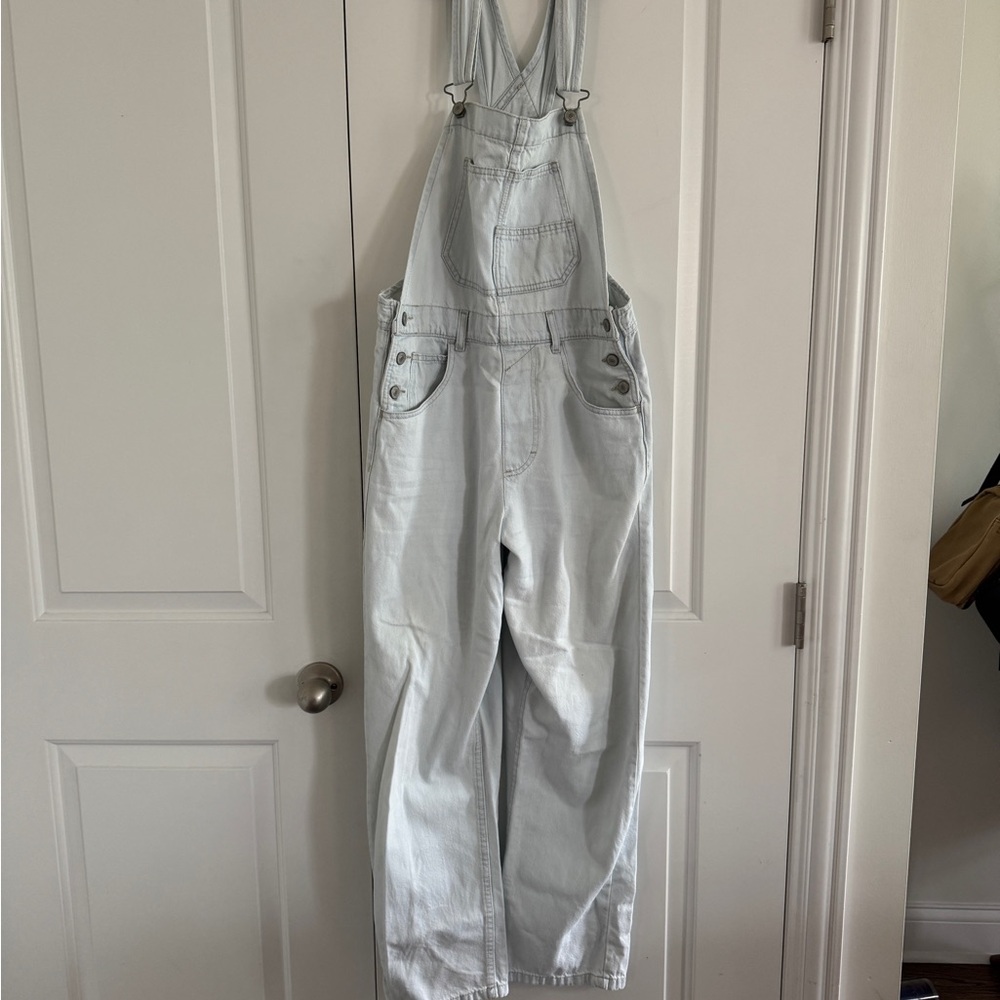 We The Free Blue Denim Overalls Classic Style